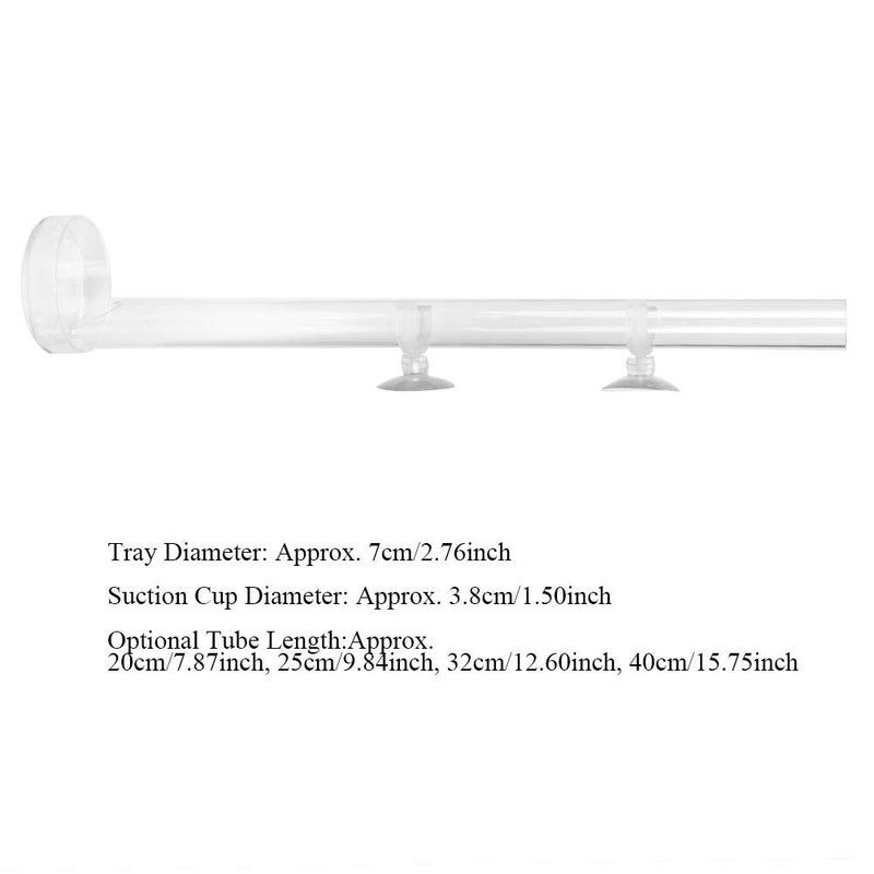 Tnfeeon Acrylic Shrimp Feeder Tube, Ornamental Aquarium Feeding Tube Fish Food Container Set with Sucker Hook Fish Aessories(40cm) - Image 4